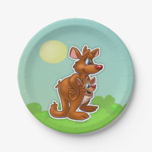 Cute cartoon kangaroo Bord