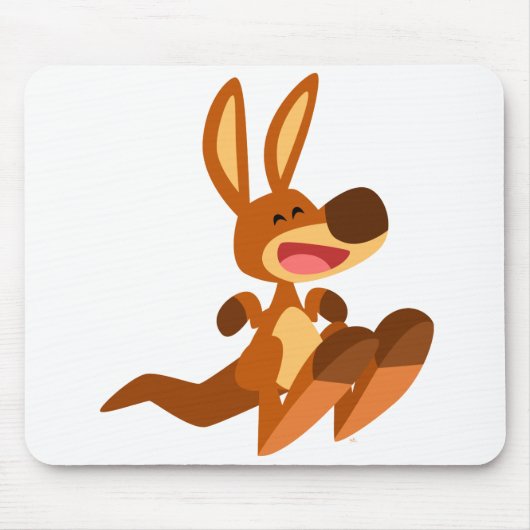 Cute Cartoon Kangaroo Joey Mousepad Muismat (Voorkant)