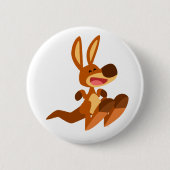 Cute Cartoon Kangaroo Joey Ronde Button 5,7 Cm (Voorkant)