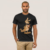 Cute Cartoon Kangaroo Mum en Joey T-Shirt (Voorkant volledig)
