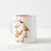 Cute Cartoon Kangaroos Mandala Mok (Voorkant links)