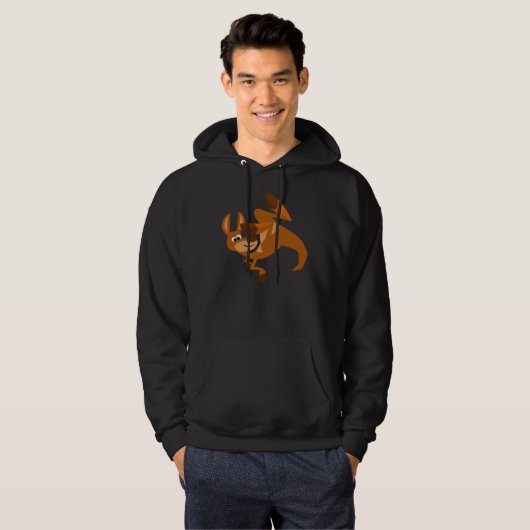 Cute Cartoon Kangaroo's Somersault Hoodie (Voorkant volledig)