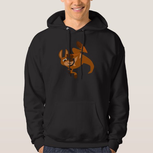 Cute Cartoon Kangaroo's Somersault Hoodie (Voorkant)