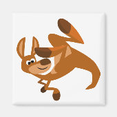 Cute Cartoon Kangaroo's Somersault Magnet (Voorkant)