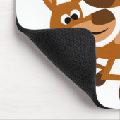 Cute Cartoon Kangaroo's Somersault Mousepad Muismat (Hoek)