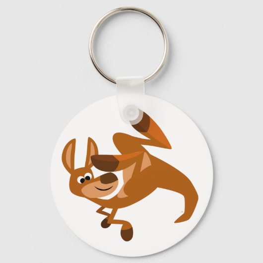 Cute Cartoon Kangoeroe Saltomorseleksleutel Sleutelhanger (Voorkant)