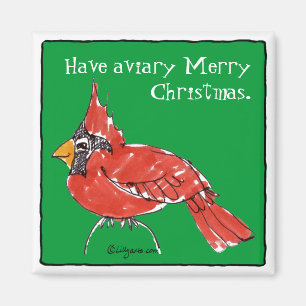 Cute Cartoon Kardinaal kerstmagneet Magneet