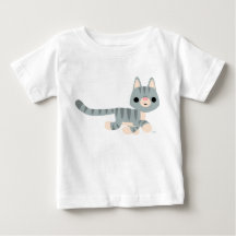 Cute Cartoon Kat Baby T-Shirt