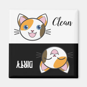 Cute Cartoon Kat Dishwasmachine Magnet