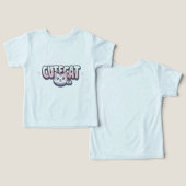 Cute Cartoon Kat T-Shirt (Ontwerp Voorkant & Achterkant)
