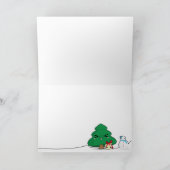 Cute cartoon-kerstkaart feestdagen kaart (Binnen)