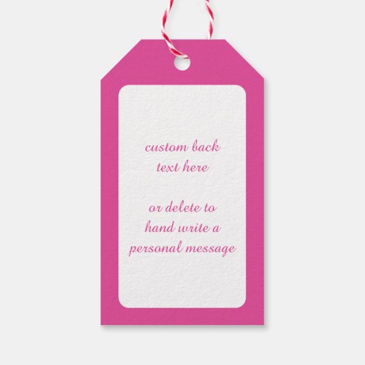 Cute Cartoon kerstkat Holding Wreated Cadeaulabel (Achterkant)