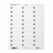 Cute Cartoon Kerstmis Elf Slaapend in een thea Cup Etiket (Full Sheet)