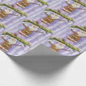 Cute Cartoon Kerstmis, geloof ik in Santa Claus Cadeaupapier (Hoek)