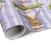 Cute Cartoon Kerstmis, geloof ik in Santa Claus Cadeaupapier (Rol Hoek)