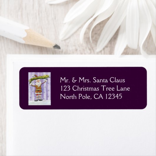 Cute Cartoon Kerstmis, geloof ik in Santa Claus Etiket (Insitu)