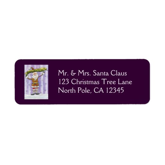 Cute Cartoon Kerstmis, geloof ik in Santa Claus Etiket (Voorkant)