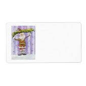 Cute Cartoon Kerstmis, geloof ik in Santa Claus Etiket (Voorkant)