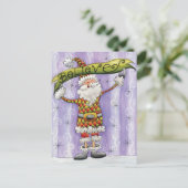 Cute Cartoon Kerstmis, geloof ik in Santa Claus Feestdagenkaart (Staand voorkant)