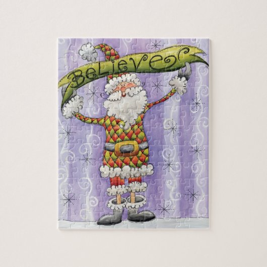 Cute Cartoon Kerstmis, geloof ik in Santa Claus Legpuzzel (Verticaal)