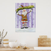 Cute Cartoon Kerstmis, geloof ik in Santa Claus Poster (Keuken)