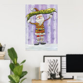 Cute Cartoon Kerstmis, geloof ik in Santa Claus Poster (Thuiskantoor)