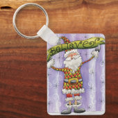Cute Cartoon Kerstmis, geloof ik in Santa Claus Sleutelhanger (Voorkant)