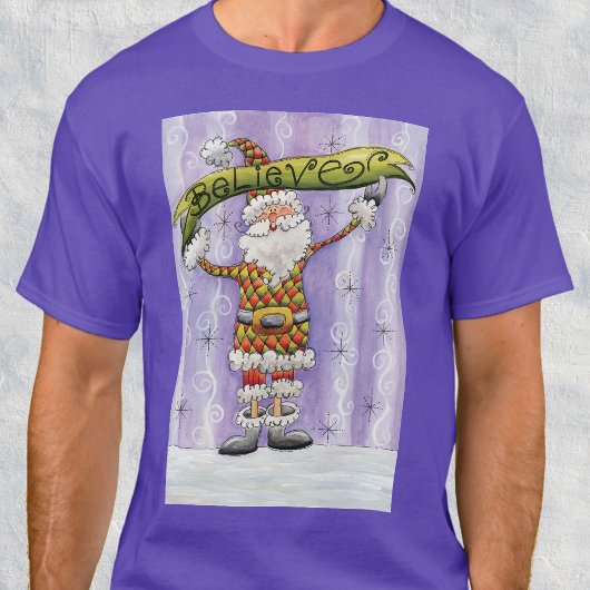 Cute Cartoon Kerstmis, geloof ik in Santa Claus T-shirt