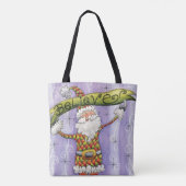 Cute Cartoon Kerstmis, geloof ik in Santa Claus Tote Bag (Achterkant)