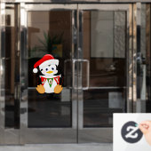 Cute Cartoon Kerstmis Penguin Window Cling Raamsticker (Kantoordeur)