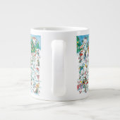 Cute Cartoon Kerstpoar Beer Penguin Party Grote Koffiekop (Achterkant)