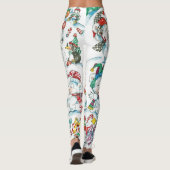 Cute Cartoon Kerstpoar Beer Penguin Party Leggings (Achterkant)