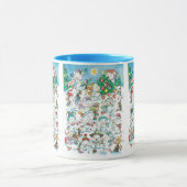 Cute Cartoon Kerstpoar Beer Penguin Party Mok (Midden)