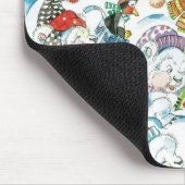 Cute Cartoon Kerstpoar Beer Penguin Party Muismat (Hoek)