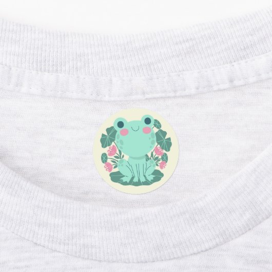 Cute Cartoon kikkerlabels Labels (Aangebracht)