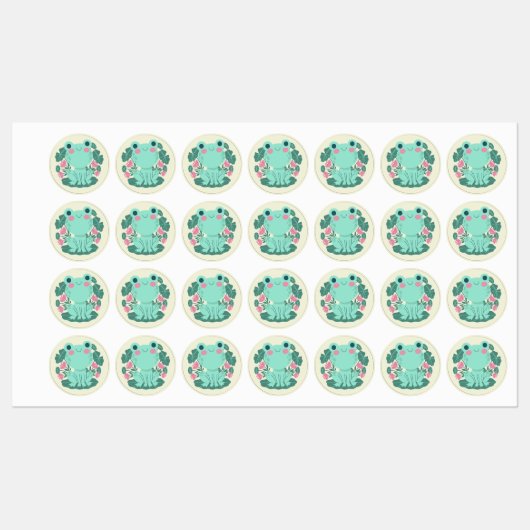 Cute Cartoon kikkerlabels Labels (Vel)