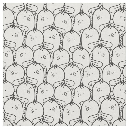 Cute cartoon kippen fabric 1 stof (Close Up)