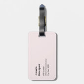 Cute Cartoon Kitten with Hearts Bagagelabel (Achterkant verticaal)