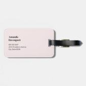 Cute Cartoon Kitten with Hearts Bagagelabel (Achterkant horizontaal)