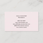 Cute Cartoon Kitten with Hearts Visitekaartje (Achterkant)