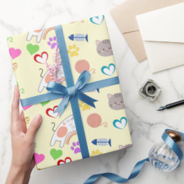 Cute Cartoon Kittens Patroon Cadeau Cadeaupapier