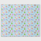 Cute Cartoon Kittens Patroon Cadeau Cadeaupapier (Vlak)