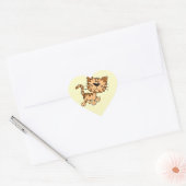 Cute Cartoon Kitty Cat Hart Sticker (Envelop)