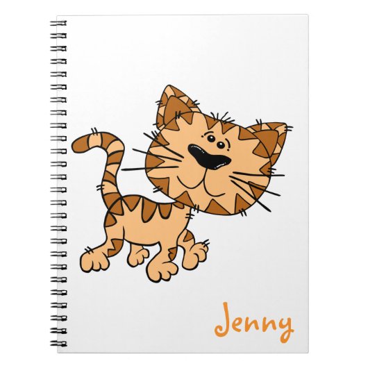 Cute Cartoon Kitty Cat Notitieboek (Voorkant)
