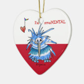Cute Cartoon KIwi Heart Ornament (Links)
