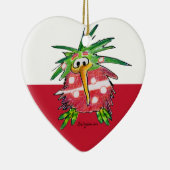 Cute Cartoon Kiwi Heart Ornament (Rechts)
