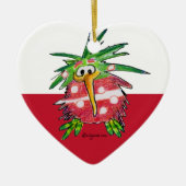 Cute Cartoon Kiwi Heart Ornament (Voorkant)