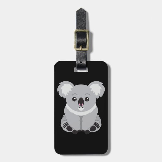 Cute cartoon Koala Beer Bagagelabel (Voorkant verticaal)