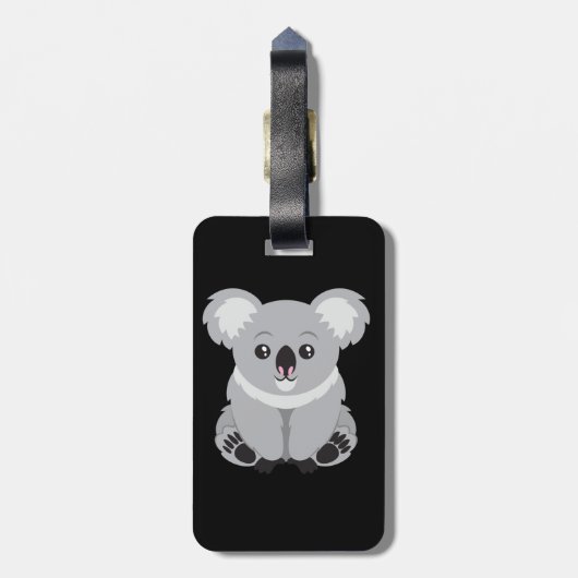 Cute cartoon Koala Beer Bagagelabel (Achterkant verticaal)