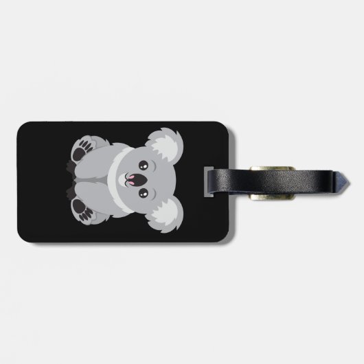 Cute cartoon Koala Beer Bagagelabel (Achterkant horizontaal)